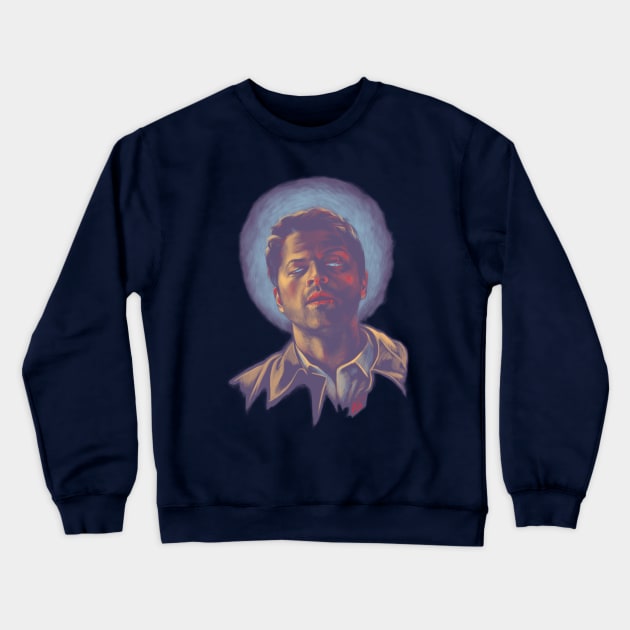 Castiel. Blue Halo Crewneck Sweatshirt by Armellin